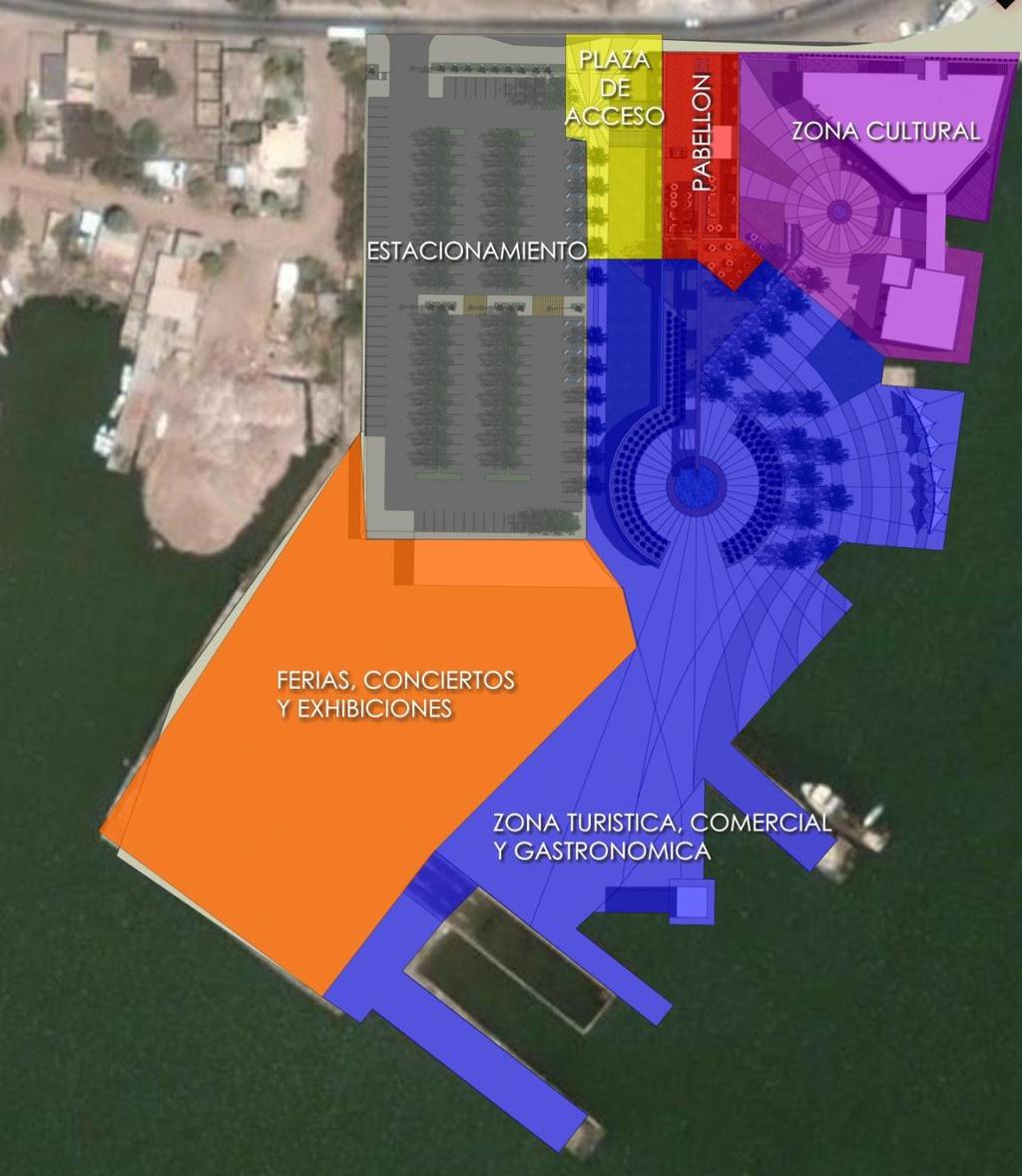 ZONIFICACIÓN IMAGEN 53: Zonificación de usos de suelo para el Muelle Cultural Guaymas.
