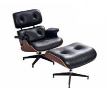 Contado: $11490 + IVA Eames Lounge Chair Negro/Madera Tapizado en ecocuero