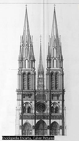 Catedral gótica Durante el siglo XII la arquitectura alcanzó una nueva cumbre en Europa con el desarrollo del estilo gótico.