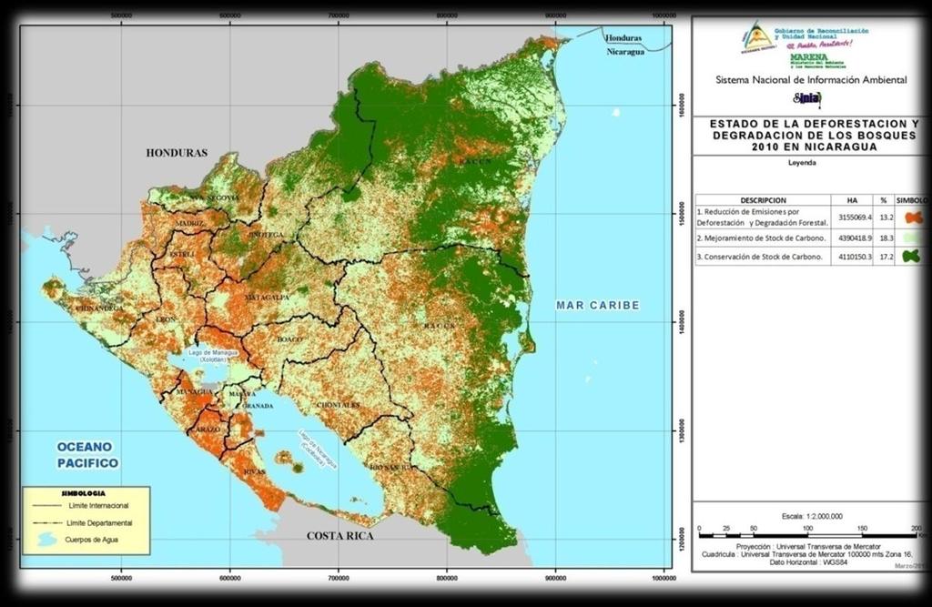 Contexto (1/2) Extensión: 130,373.47 km 2 ; 29% bosque (3,9M ha) Población: 6.1M. Nivel de pobreza 2012 42.7% y pobreza extrema 7.