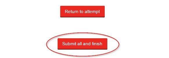 6: Para terminar el examen Haga clic en Enviar todo y terminar ( Submit all and