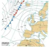 Tiempo del suroeste: Una fuerte vaguada en el Atlántico, genera una borrasca en con frentes asociados, que canaliza el aire polar marítimo y alcanza a la Península con trayectoria