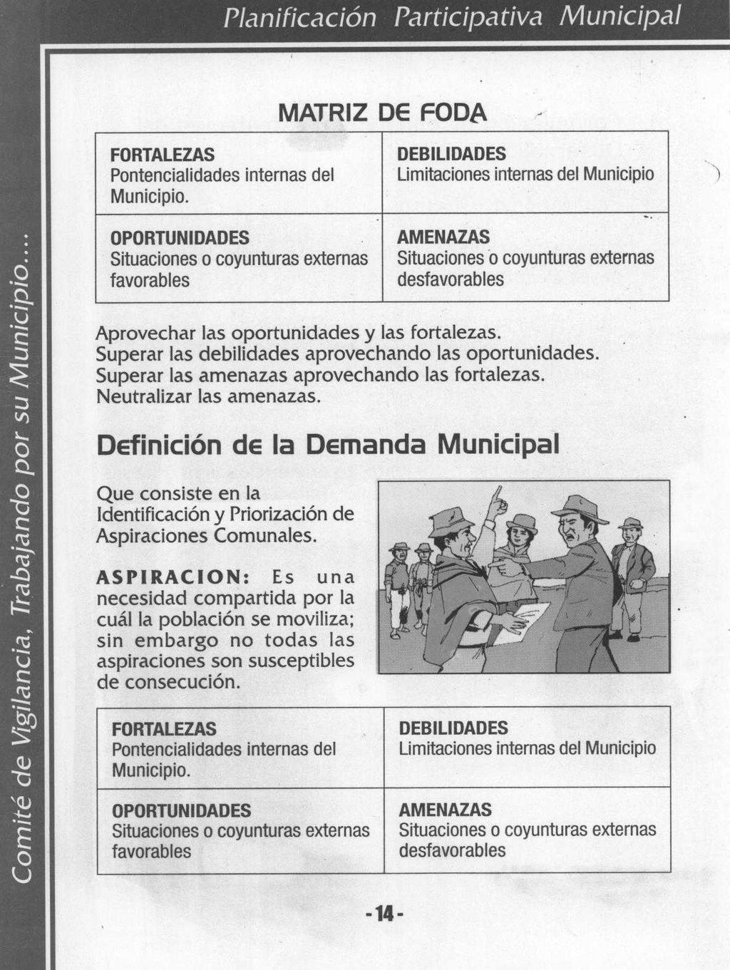 Planificación Participativa Municipal MATRIZ DE FODA FORTALEZAS Pontencialidades internas del Municipio.