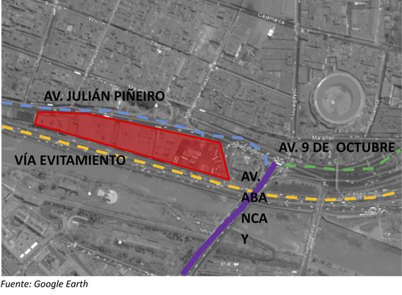 4.1.2. Accesibilidad El terreno se encuentro ubicado entre la Vía de Evitamiento y la Av. Julían Piñeiro, a una cuadra de la Av. Abancay.