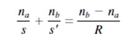 refracción, Las tangentes de α, β y φ son La sustitución de esto da, Como aproximación del seno y de la