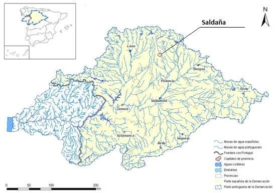 Descripción de la zona de estudio 5.5. Hidrología La cuenca vertiente de estudio se sitúa en el margen izquierdo del río Valdecuriada, al que vierte sus aguas.