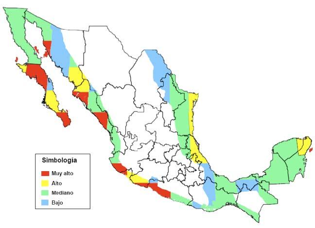 Huracanes en México Riesgo de impacto por ciclones Source: