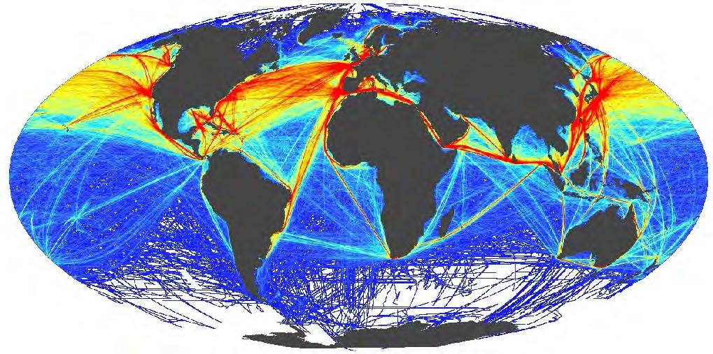 Rutas marítimas (datos AIS