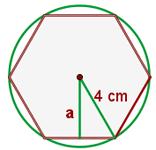 la apotema y el perímetro de un hexágono regular inscrito en una