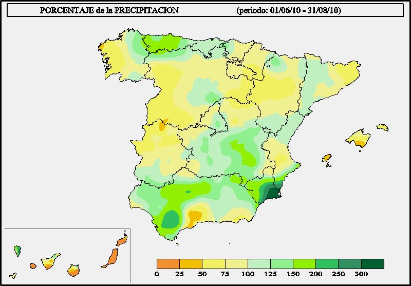 En cuanto a la distribución geográfica de las precipitaciones, cabe resaltar que éstas se han situado claramente por encima de los valores medios para el trimestre en Asturias y Cantabria, así como