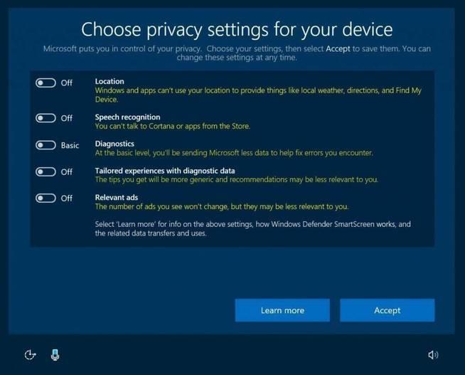 Más opciones de privacidad. Ha sido, sin duda, el punto débil de Microsoft desde el lanzamiento de Windows 10.