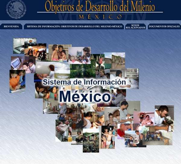 IV. Sistema de Información de los ODM El INEGI creó un sitio web en el que puso a disposición de las dependencias las series estadísticas