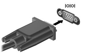 Uso de dispositivos seriales (sólo en algunos modelos) Determinados modelos de equipos cuentan con un puerto serial que conecta dispositivos opcionales como un módem, un mouse o una impresora.