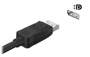 Para conectar un dispositivo de visualización digital, conecte el cable del dispositivo a DisplayPort.