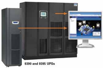 UPS 9395 225-1100KVA Solución ampliada: Conectividad Ethernet La tarjeta Power Xpert Gateway del UPS le permite conectar su UPS 9395 directamente a su red Ethernet y a internet.