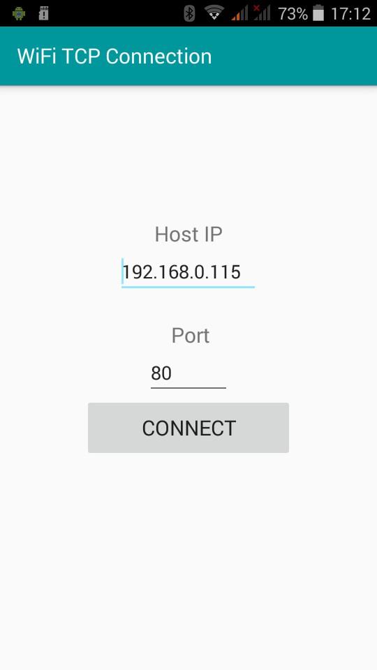 Introducimos la dirección IP del módulo WiFi y el puerto