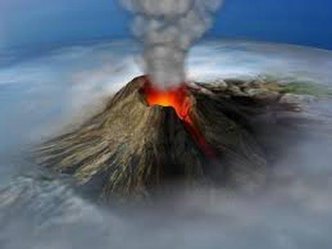 Un volcán (del dios mitológico Vulcano) es una estructura geológica por la cual emergen el magma (roca fundida) en forma de lava y gases del interior del planeta.