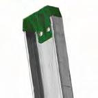 I Resistentes tapas protectoras Polea con protectores de aluminio Peldaños en forma de D (planos en la parte de arriba y ovalados por abajo)