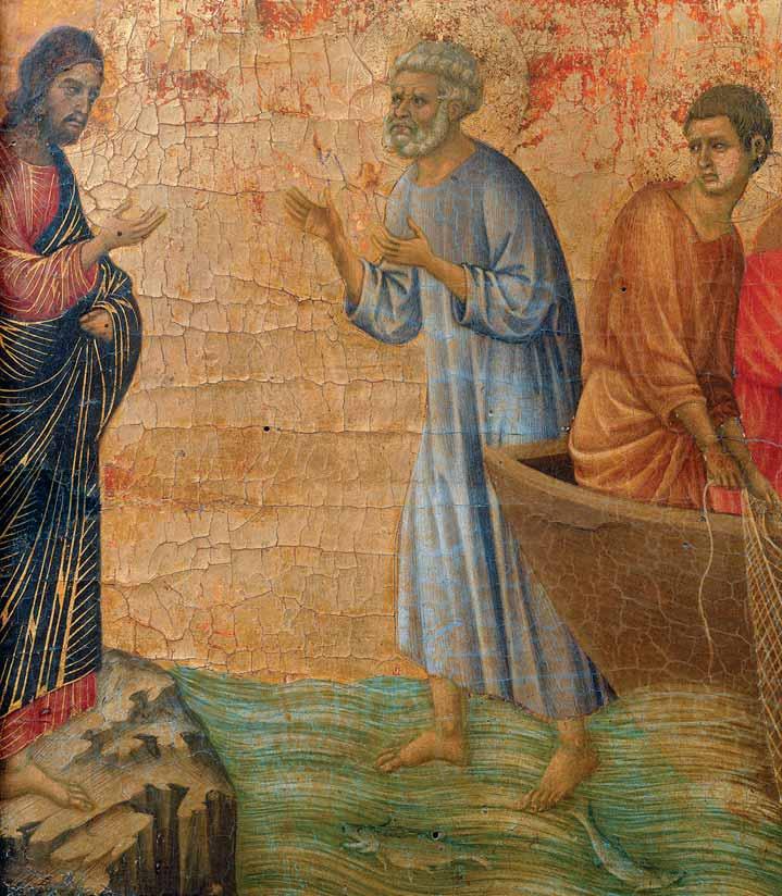 Jesús y Pedro, detalle del encuentro entre