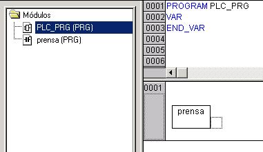 Declarar variables globales / locales y crear el programa Ejemplo con PLC_PRG