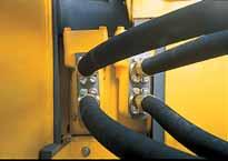 Partición ros de protección de metal Los aros de protección de metal protegen todos los cilindros hidráulicos y mejoran la fi abilidad.