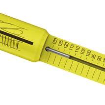 020 Medidor de profundidad, amarillo Para determinar la longitud de la