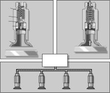 Características Aplicaciones Para el montaje en paralelo de varias ventosas para que pueda producirse el vacío si una o varias válvulas no establecen contacto hermético con la pieza Sujeción de