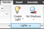 Luces Comando: Light Etiqueta Render / Lights / Create Light