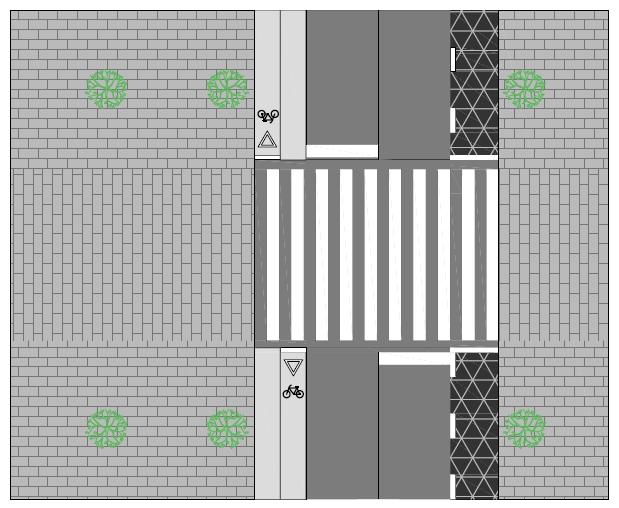 les bicicletes haurien de respectar el pas de vianants com ja ho han de fer en la circulació en calçada. La figura seria la següent: Figura 89.