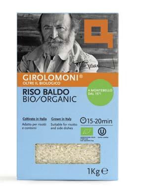 Arroz Procede de tres explotaciones agrícolas de gestión biológica total, situadas en las provincias italianas de Turín y Vercelli. El arroz pertenece a las variedades Baldo y Carnaroli.