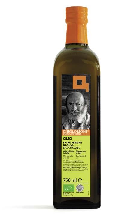 Aceite de oliva virgen extra Aceitunas cultivadas en Italia Aceite prensado en frío Aceite de oliva virgen extra CO171 750 ml Piezas por cartón 6 Cartones por palé 145 18 meses 8032891761717