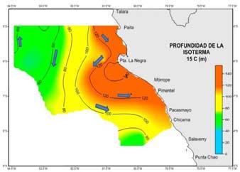 2 Condiciones oceanográficas sub superficiales Topografía de la Isoterma 15 C.