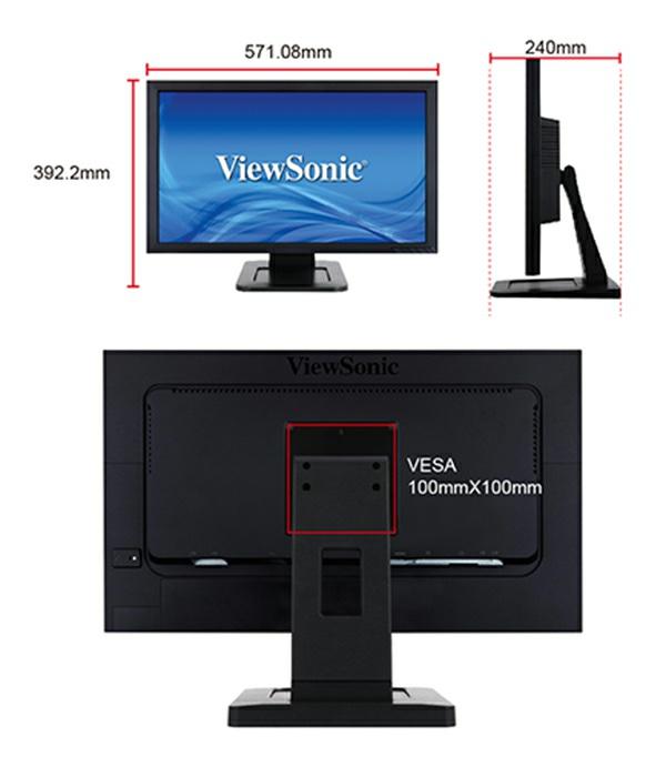 Montaje compatible con VESA Monte el monitor como desee gracias al práctico diseño compatible con VESA.