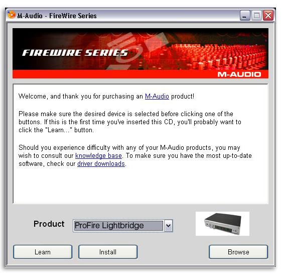 Español Instrucciones de instalación para Windows XP ATENCIÓN: Asegúrese de que la interfaz ProFire Lightbridge no está conectada a su computadora en el momento de iniciar la instalación.