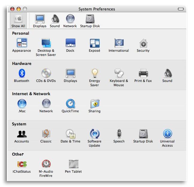 Los usuarios de Mac OS X pueden abrir el panel de control mediante el icono que se encuentra en las Preferencias del sistema.