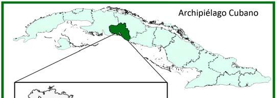Figura 1. Área de estudio: Bahía de Cienfuegos y litoral arrecifal oriental de la provincia de Cienfuegos.