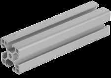 10025 Perfiles de aluminio 30x30 ligeros Tipo I 30 6 30 Ø5 30 3 +0,25 9,75 +0,2 Aluminio EN AW-6063 T66 (AlMgSi0,5 F25). Endurecido en caliente, colores naturales anodizados.
