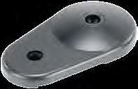 27802 Discos con brazo para pies articulados de fundición inyectada de cinc C Ø14 18 11,3 65 134 Discos de fundición inyectada de cinc. Placa antideslizante de elastómero termoplástico.