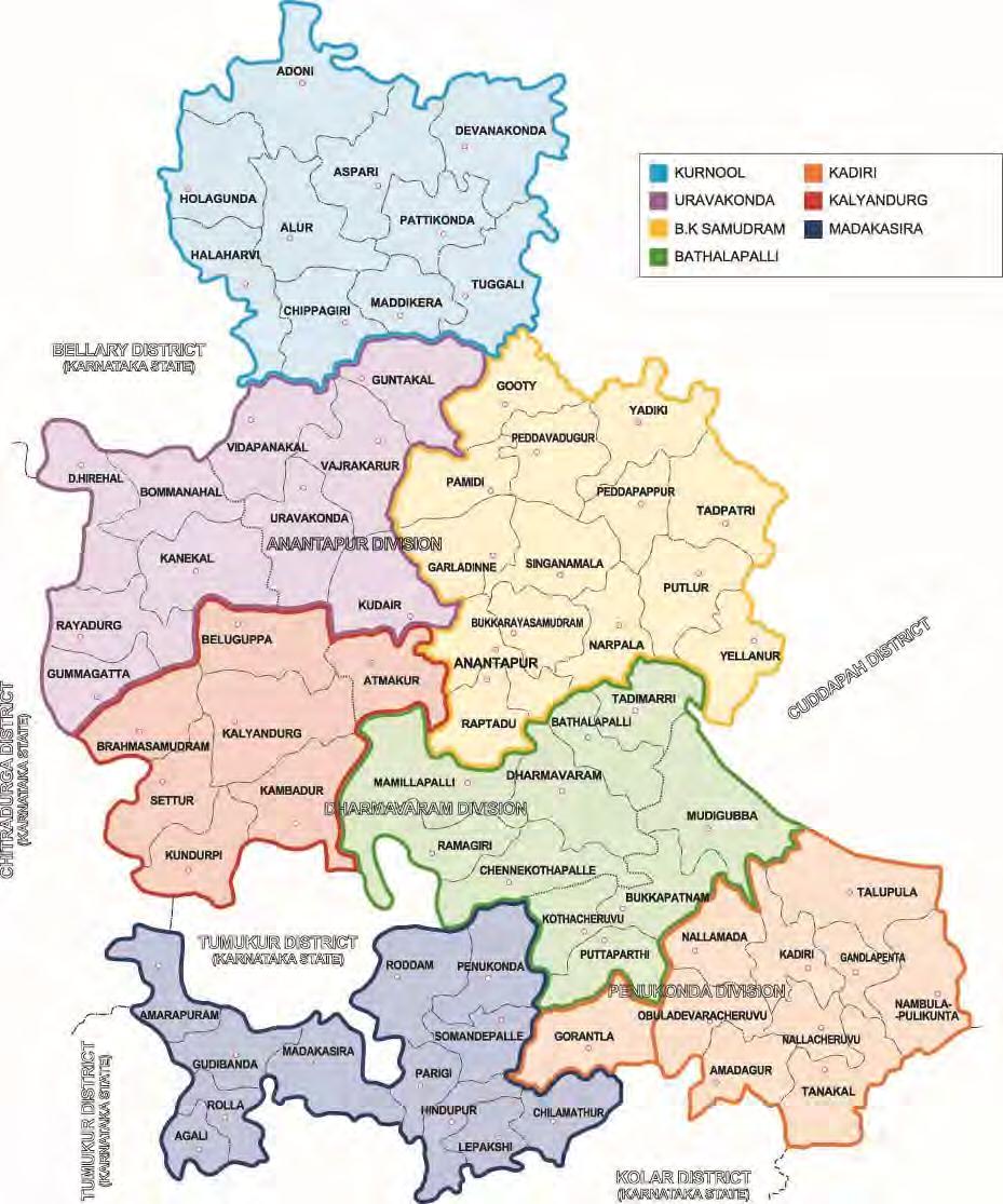 Localización del proyecto La Fundación desarrolla su programa en los distritos de Anantapur, Kurnool y Mahbubnagar, en los estados de Andhra Pradesh y Telangana.