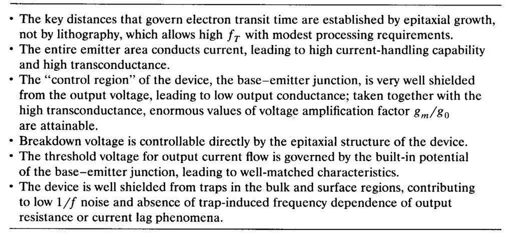 HBT: Heterojunction Bipolar Transistor: HBT es un transistor bipolar modificado que hace uso de heteroestructuras Ventajas
