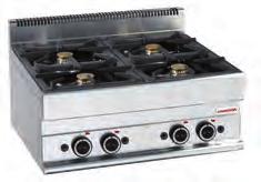 Modelos disponibles con horno a gas y horno eléctrico ventilado.