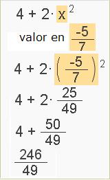 Valor numèric Si en una expressió algebraica substituïm les lletres (variables) per nombres, el que tindrem serà una expressió numèrica.