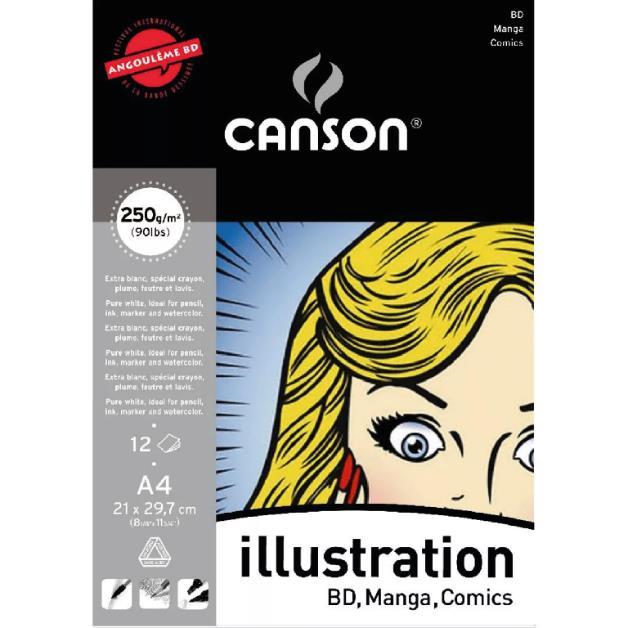 Canson Illustration El papel Canson Illustration es ideal para técnicas del dibujo de cómic e ilustración.