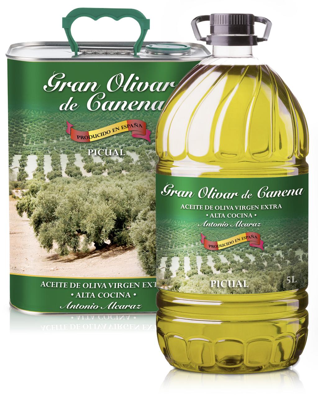 Gran Olivar de Canena de Antonio Alcaraz Aceite de oliva virgen extra obtenido por procesos mecánicos. Especial para la alta cocina.