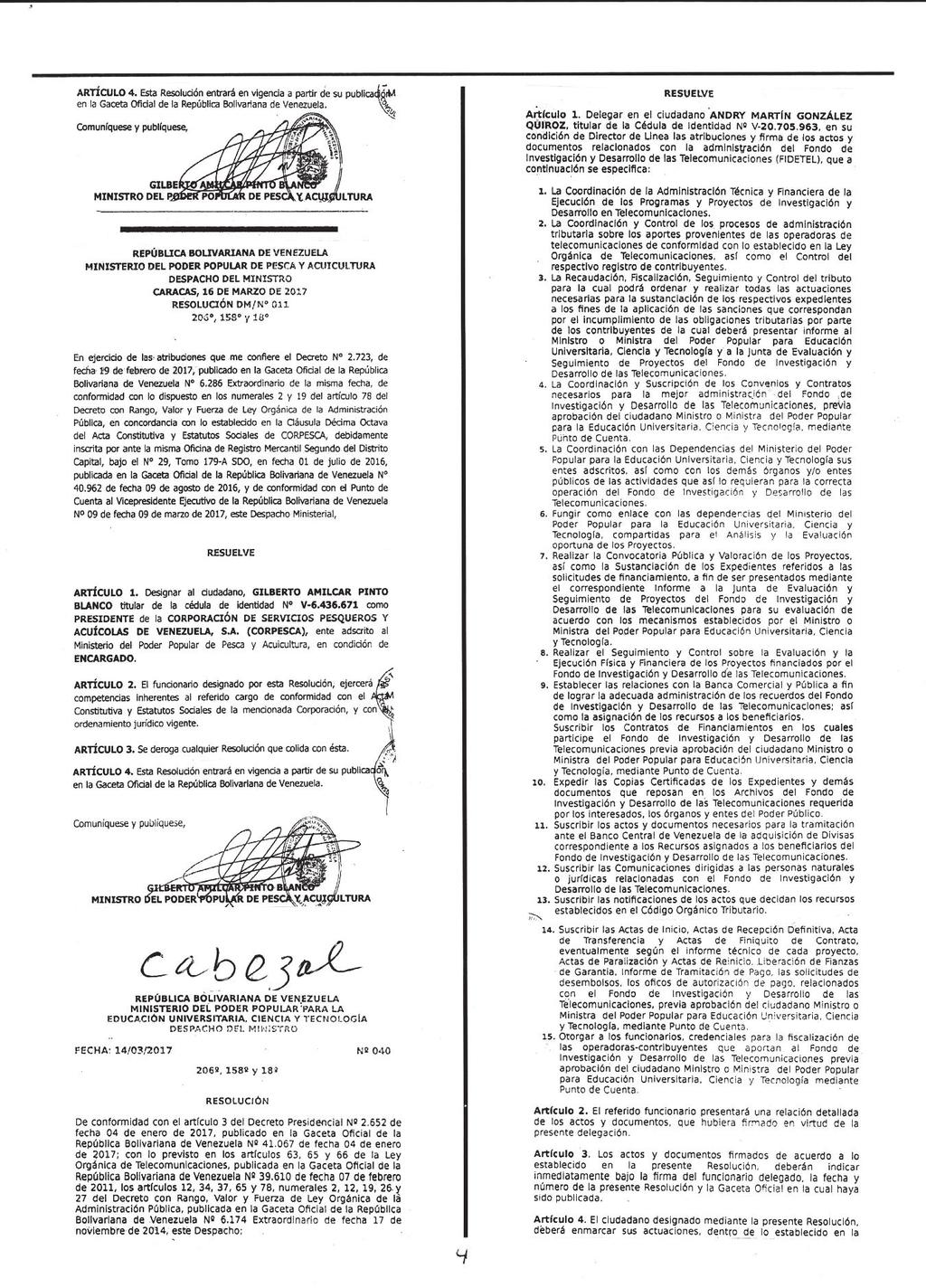 434.488 GACETA OFICIAL DE LA REPÚBLICA BOLIVARIANA DE VENEZUELA Jueves