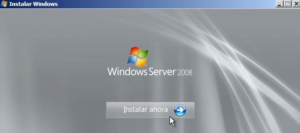 ANEXO 5 INSTALACIÓN DEL SISTEMA OPERATIVO: WINDOWS SERVER 2008 R2 Para inicializar la instalación del sistema operativo Windows server 2008, ejecutar el CD,