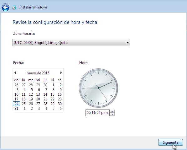 Configurar la fecha hora y la zona horaria. Img 106.