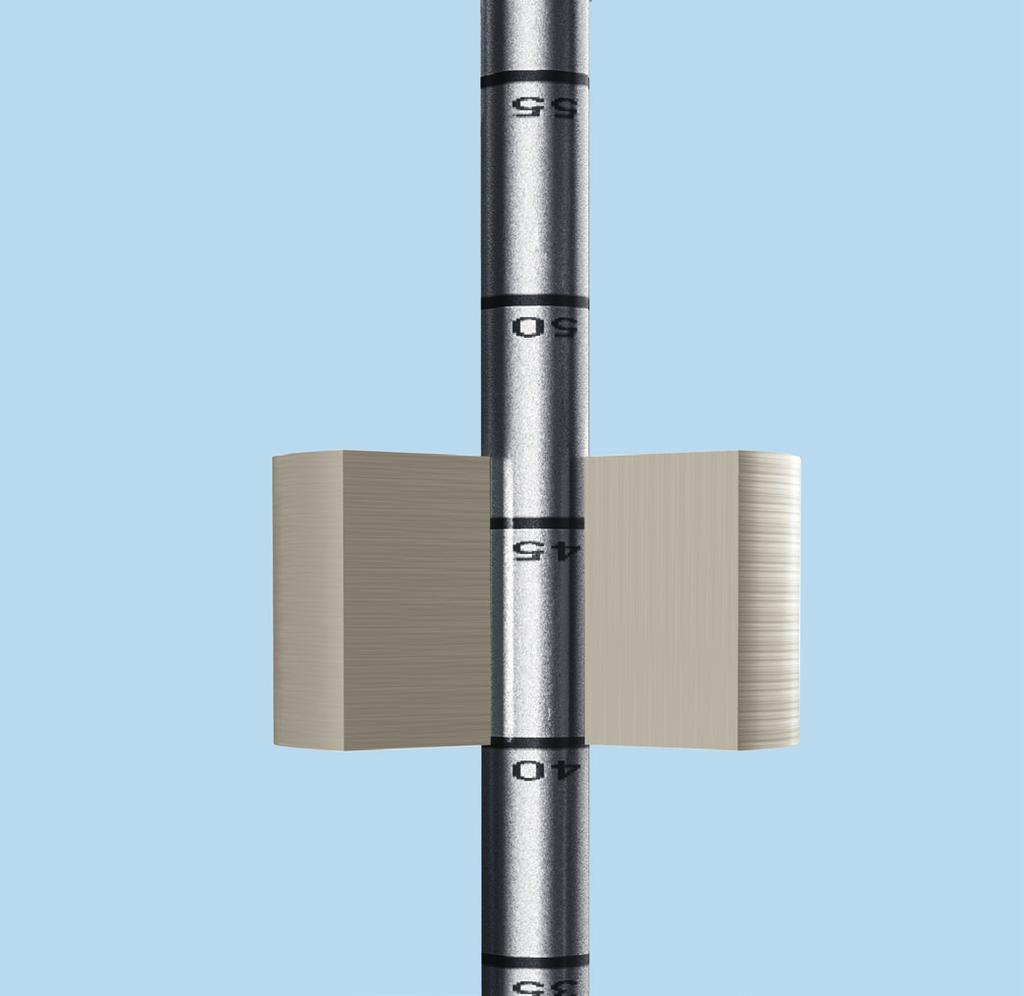 7 Determinación de la longitud del tornillo Lea la profundidad perforada directamente en la marca láser de la broca. Alternativa Instrumental Fragmentos pequeños 319.