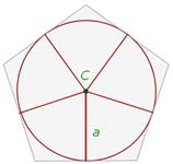El centro de un polígono inscrito es el centro de la circunferencia circunscrita en él. El radio del polígono inscrito es el radio de la circunferencia circunscrita en él.
