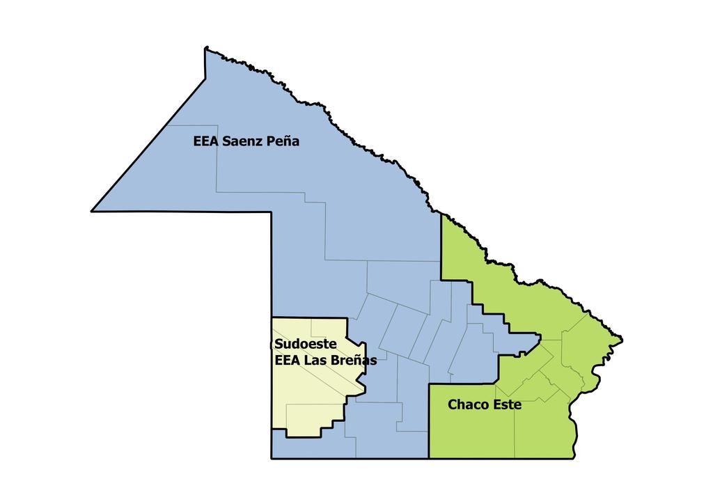 5. Chaco Introducción La provincia del Chaco ha sido dividida en tres regiones geográficas para el presente estudio, de acuerdo a la división territorial considerada para las Estaciones